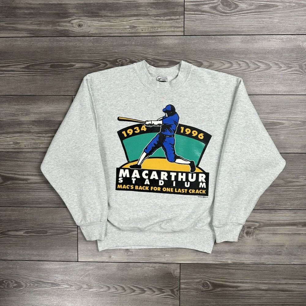 Vintage 90’s MacArthur Stadium Macs Back Baseball MLB Crewneck